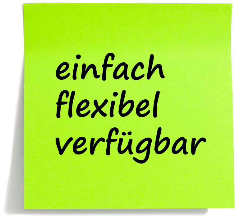 einfach flexibel verfuegbar